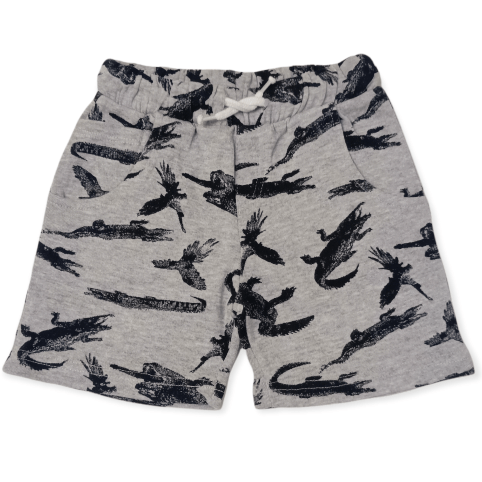 ElOutlet-Sumer Kids Kids Shorts Boys Cotton Short - Dinosaur - Grey