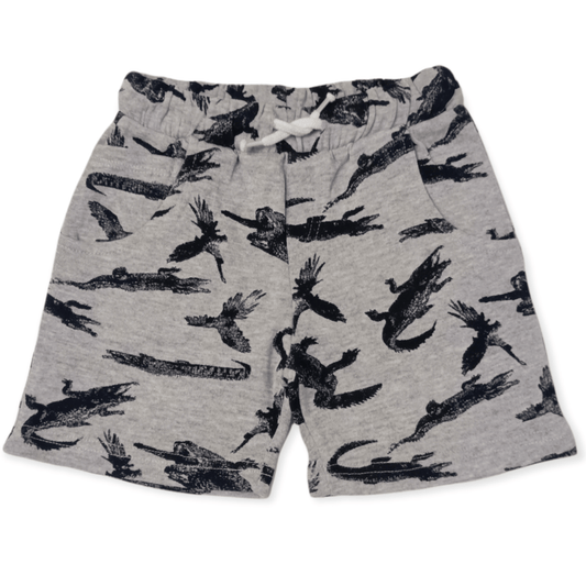 ElOutlet-Sumer Kids Kids Shorts Boys Cotton Short - Dinosaur - Grey