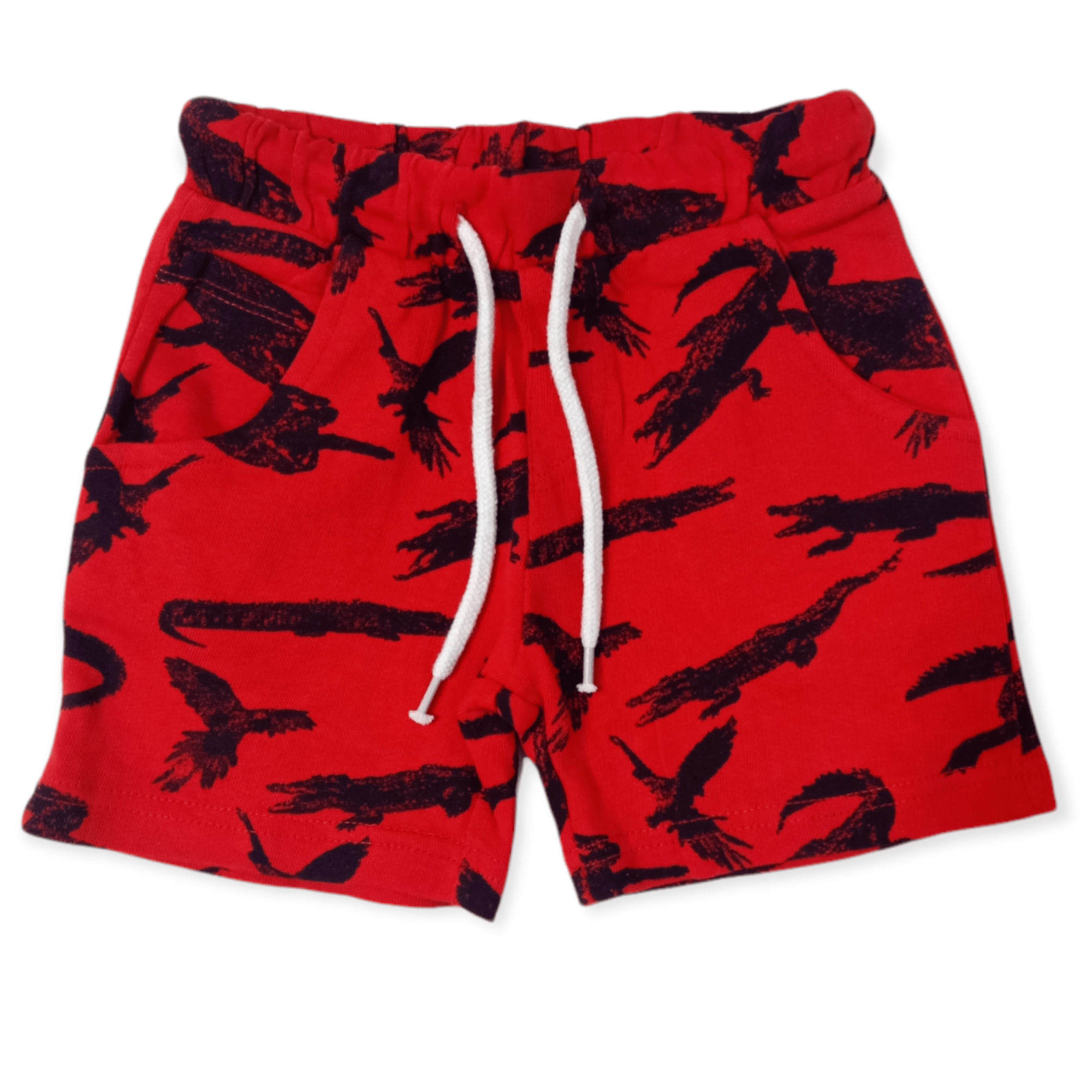 ElOutlet-Sumer Kids Kids Shorts Boys Cotton Short - Dinosaur - Red