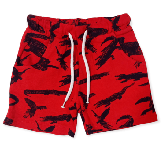ElOutlet-Sumer Kids Kids Shorts Boys Cotton Short - Dinosaur - Red