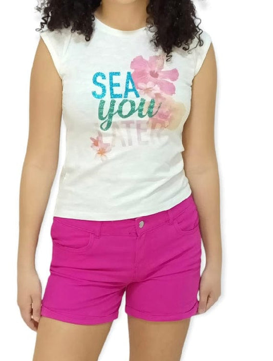 ElOutlet-Sumer Kids Kids Shorts Girls Short - anko - Fuchsia Jeans