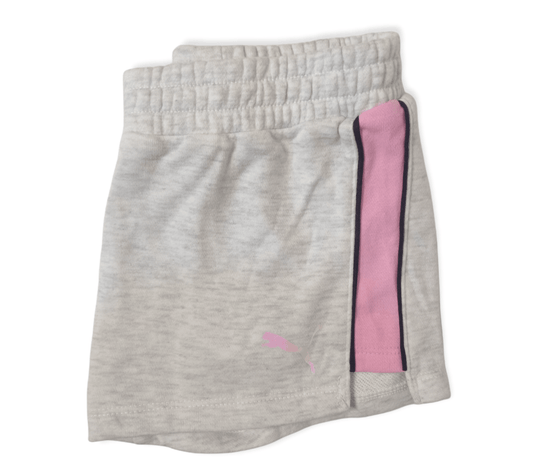 ElOutlet-Sumer Kids Kids Shorts Girls Sports Short - Grey x Pink line