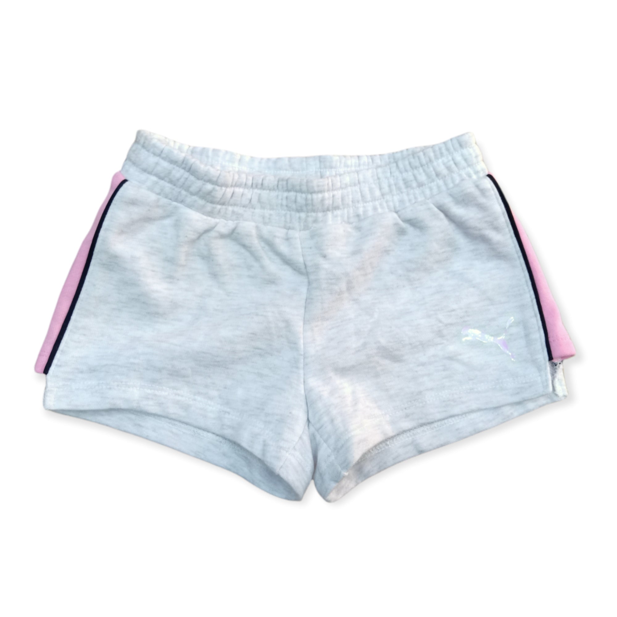 ElOutlet-Sumer Kids Kids Shorts Girls Sports Short - Grey x Pink line
