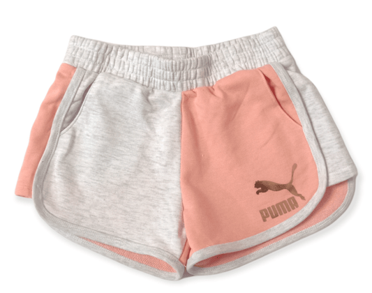 ElOutlet-Sumer Kids Kids Shorts Girls Sports Short - Grey x Saumon