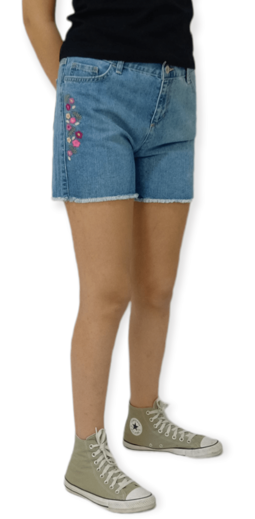 ElOutlet-Sumer Kids Kids Shorts [Kids] Girls Short - Place - Blue Jeans with Flowers