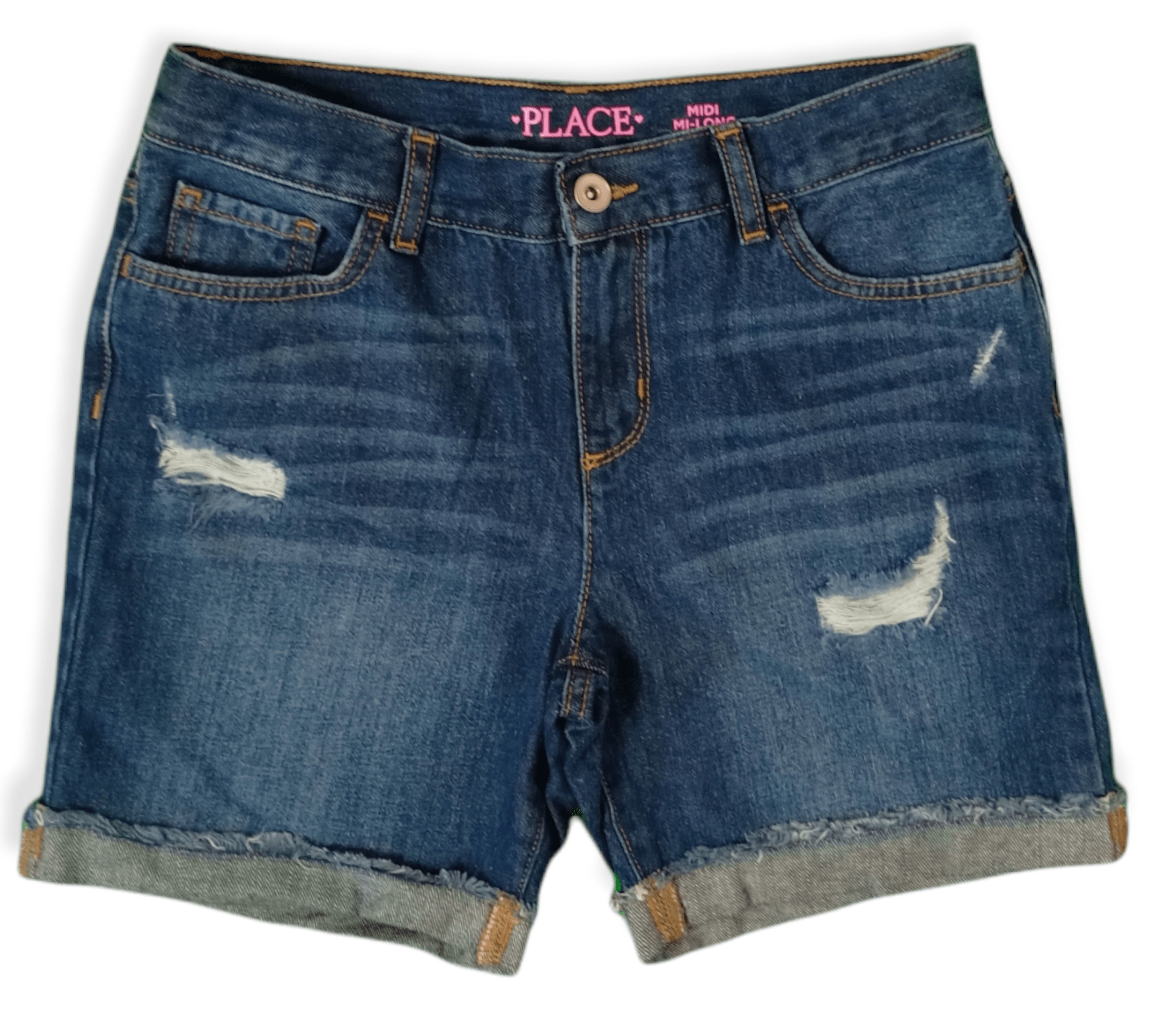 ElOutlet-Sumer Kids Kids Shorts [Kids] Girls Short - Place - Dark Blue (folded)