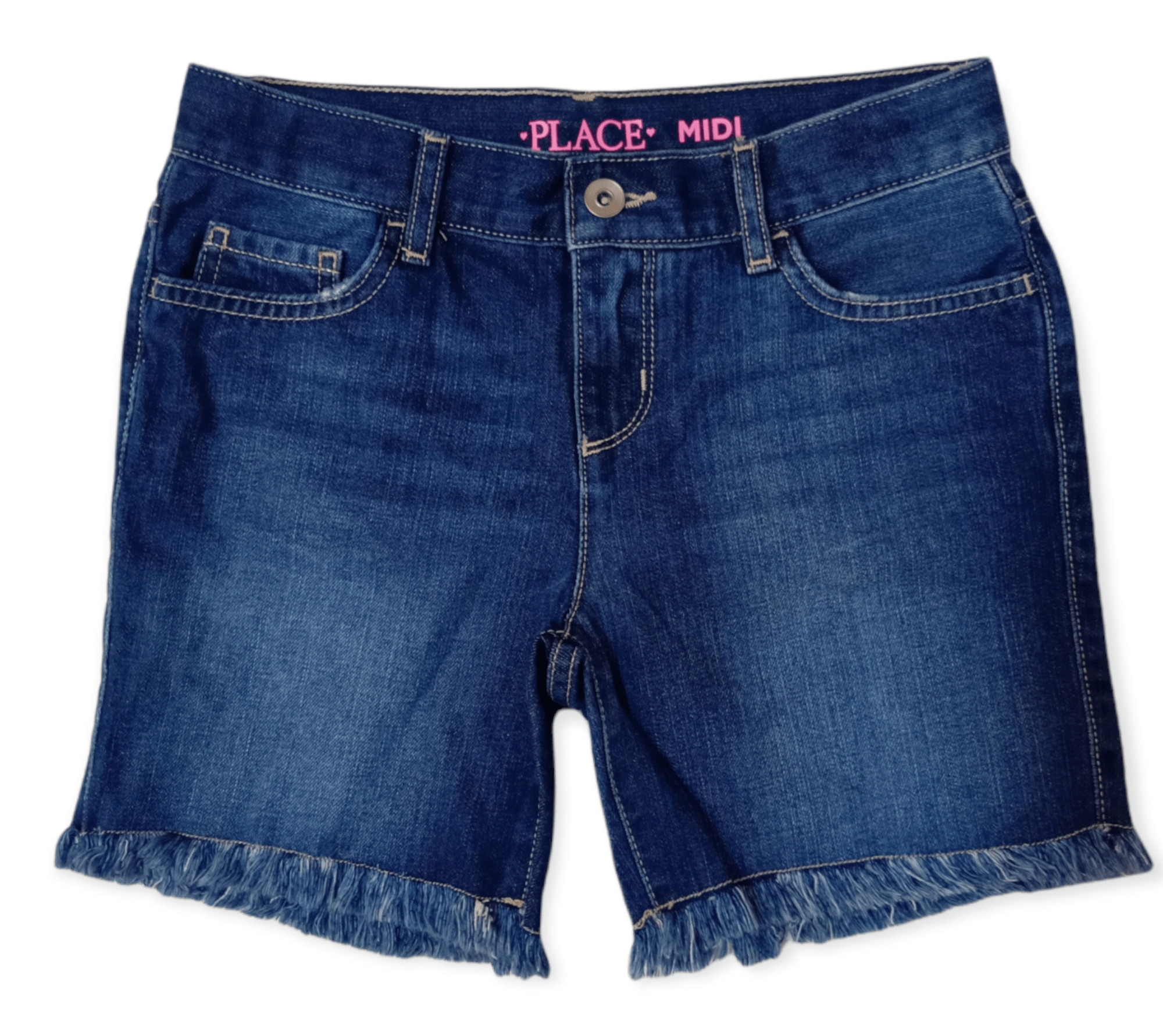 ElOutlet-Sumer Kids Kids Shorts size 12 [Kids] Girls Short - Place - Dark Blue Long Jeans