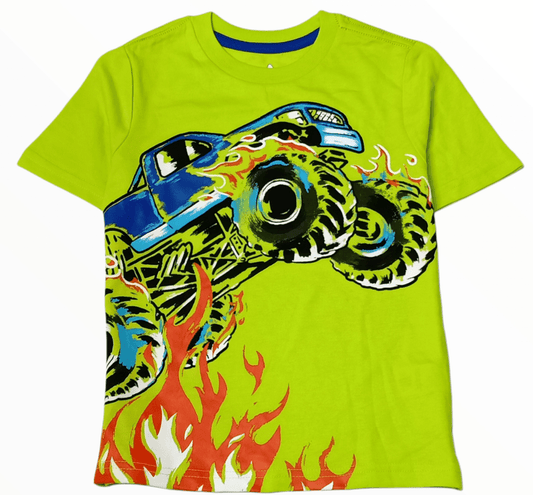 ElOutlet-Sumer Kids Kids Tshirt Boys Tshirt - 365 Kids - Green - Monster Car