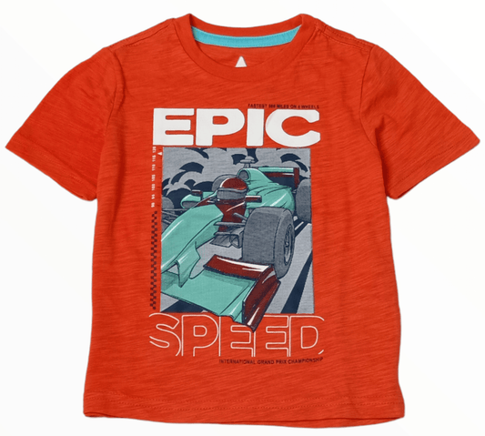 ElOutlet-Sumer Kids Kids Tshirt Boys Tshirt - 365 Kids - Orange "Epic Speed"