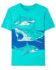 ElOutlet-Sumer Kids Kids Tshirt Boys Tshirt - Place - Baby Blue "3 sharks"