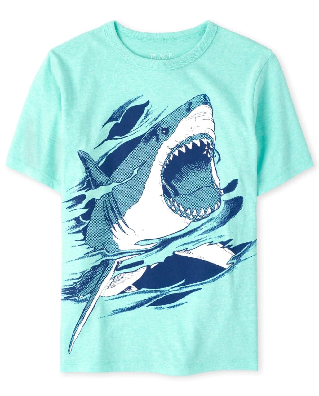 ElOutlet-Sumer Kids Kids Tshirt Boys Tshirt - Place - Light Blue (shark)
