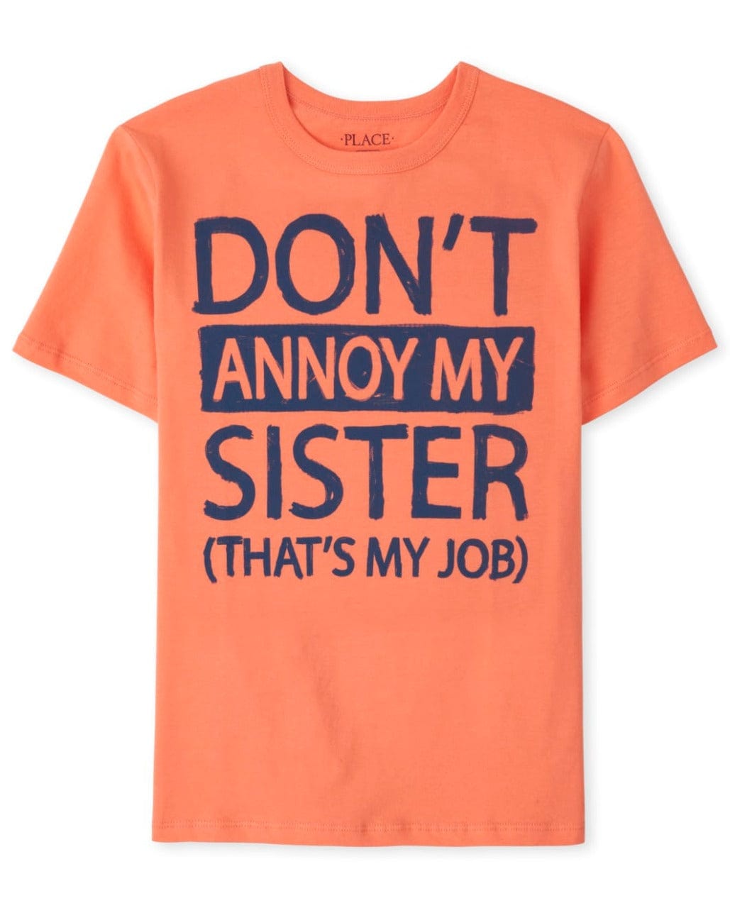 ElOutlet-Sumer Kids Kids Tshirt Boys Tshirt - Place - Peach (Don't Annoy My Sister)