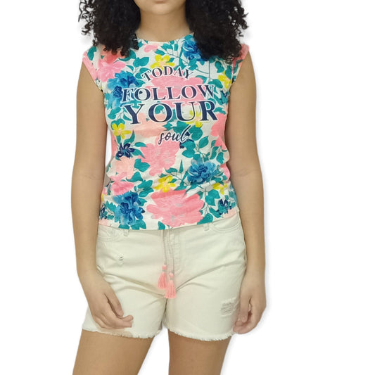ElOutlet-Sumer Kids Kids Tshirt Girls Tshirt - Multi-Color - "Today Follow Your Soul"