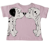 ElOutlet-Sumer Kids Kids Tshirt Girls Tshirt - Pink Dalmatians (Oversized)