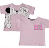 ElOutlet-Sumer Kids Kids Tshirt Girls Tshirt - Pink Dalmatians (Oversized)