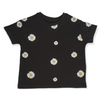 ElOutlet-Sumer Kids Kids Tshirt [Kids] Girls Crop-Top - Black x Flowers