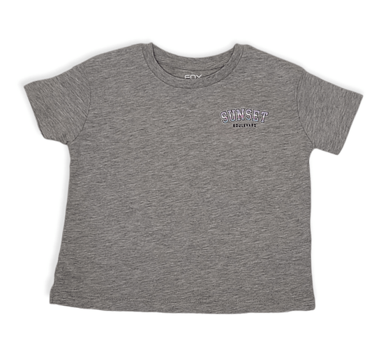 ElOutlet-Sumer Kids Kids Tshirt [Kids] Girls Crop-Top - Grey