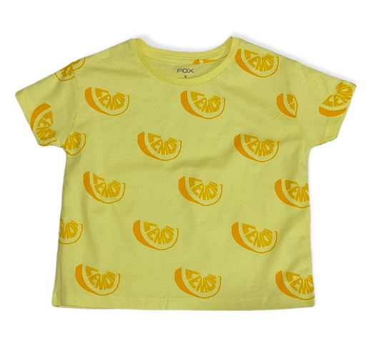 ElOutlet-Sumer Kids Kids Tshirt [Kids] Girls Crop-Top - Yellow x Oranges