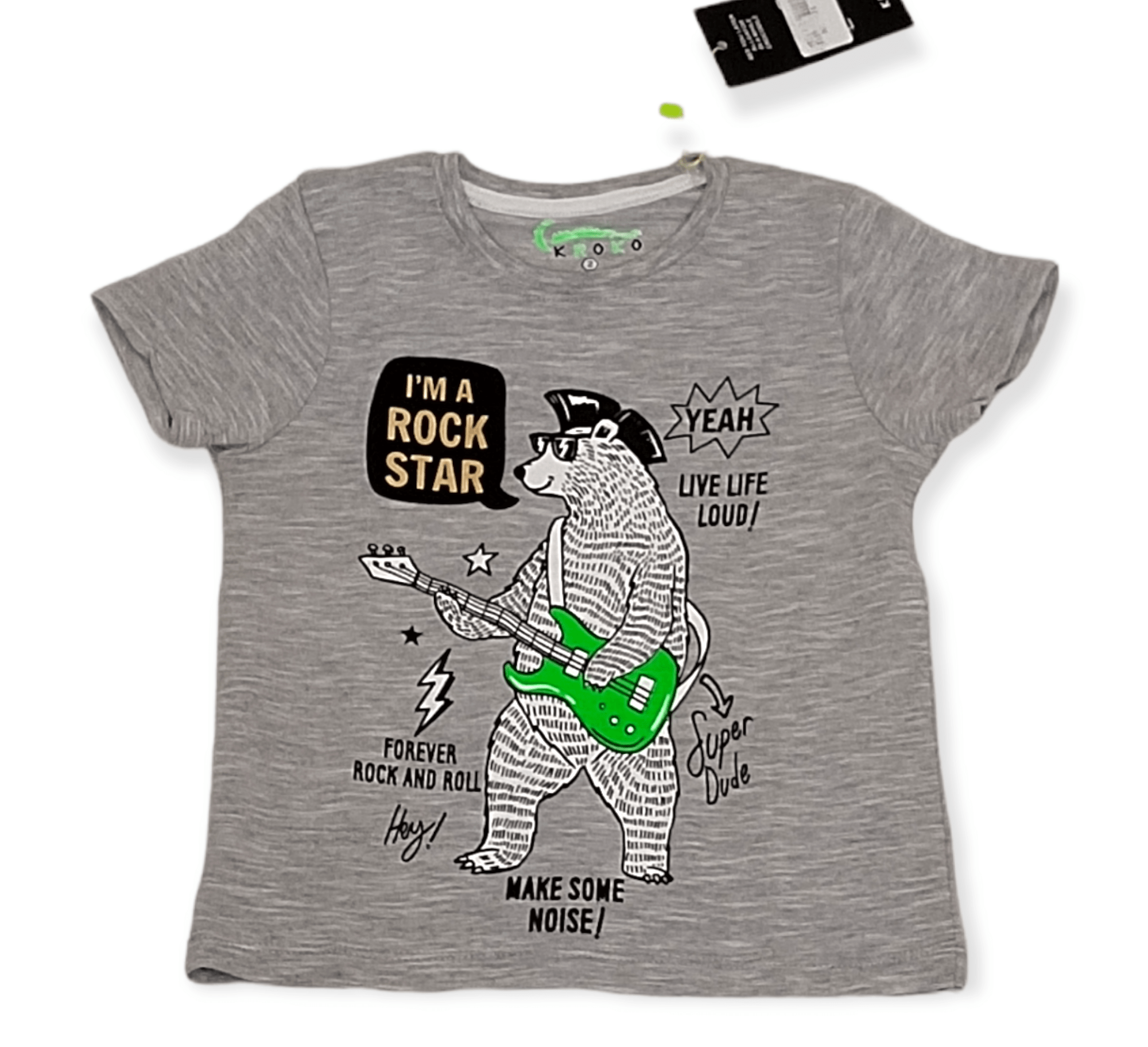ElOutlet-Sumer Kids Kids Tshirt [Kids] Tshirt (KROKO) - Grey