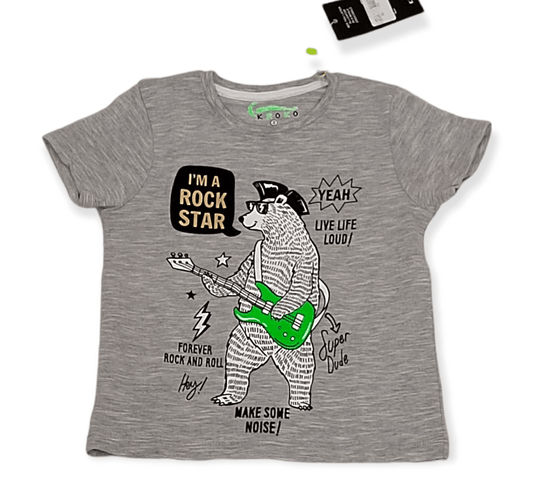 ElOutlet-Sumer Kids Kids Tshirt [Kids] Tshirt (KROKO) - Grey