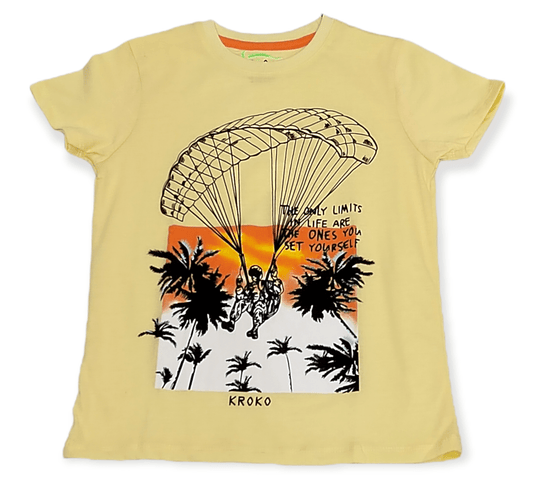 ElOutlet-Sumer Kids Kids Tshirt [Kids] Tshirt (KROKO) - parachute - Yellow