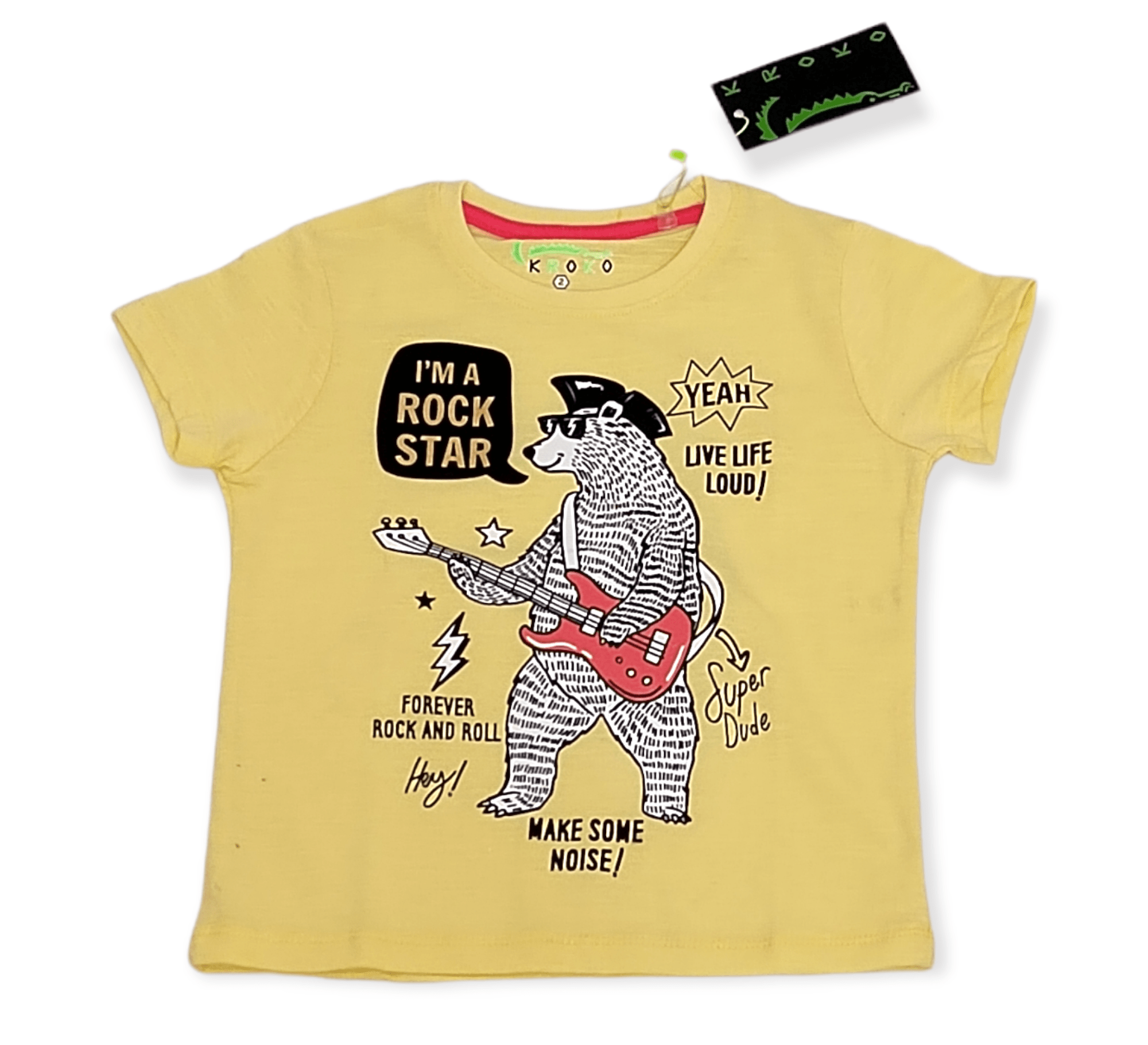 ElOutlet-Sumer Kids Kids Tshirt [Kids] Tshirt (KROKO) - Yellow