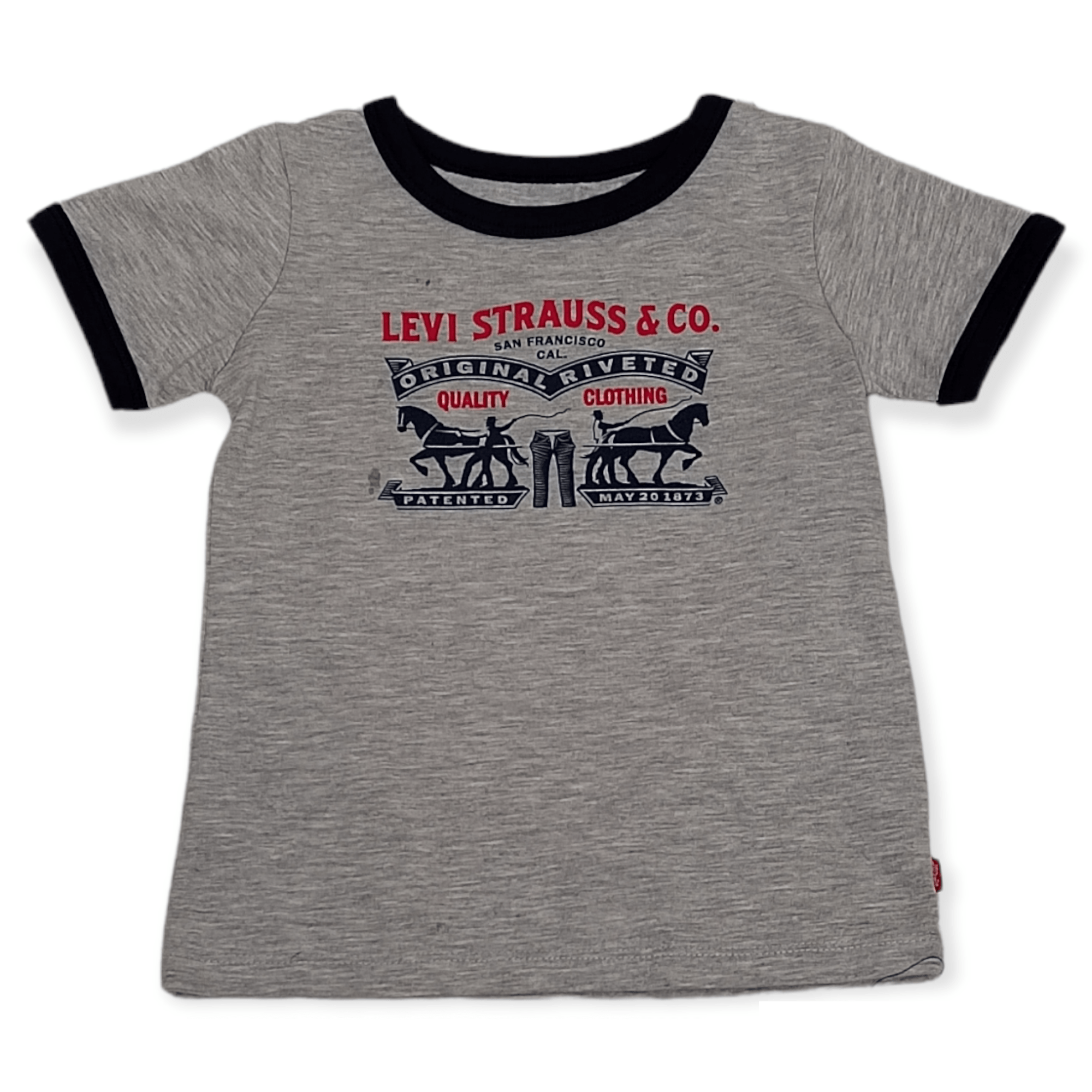 ElOutlet-Sumer Kids Kids Tshirt [Kids] Tshirt - (LV S&Co) Grey - Black collar