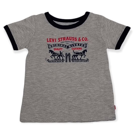 ElOutlet-Sumer Kids Kids Tshirt [Kids] Tshirt - (LV S&Co) Grey - Black collar