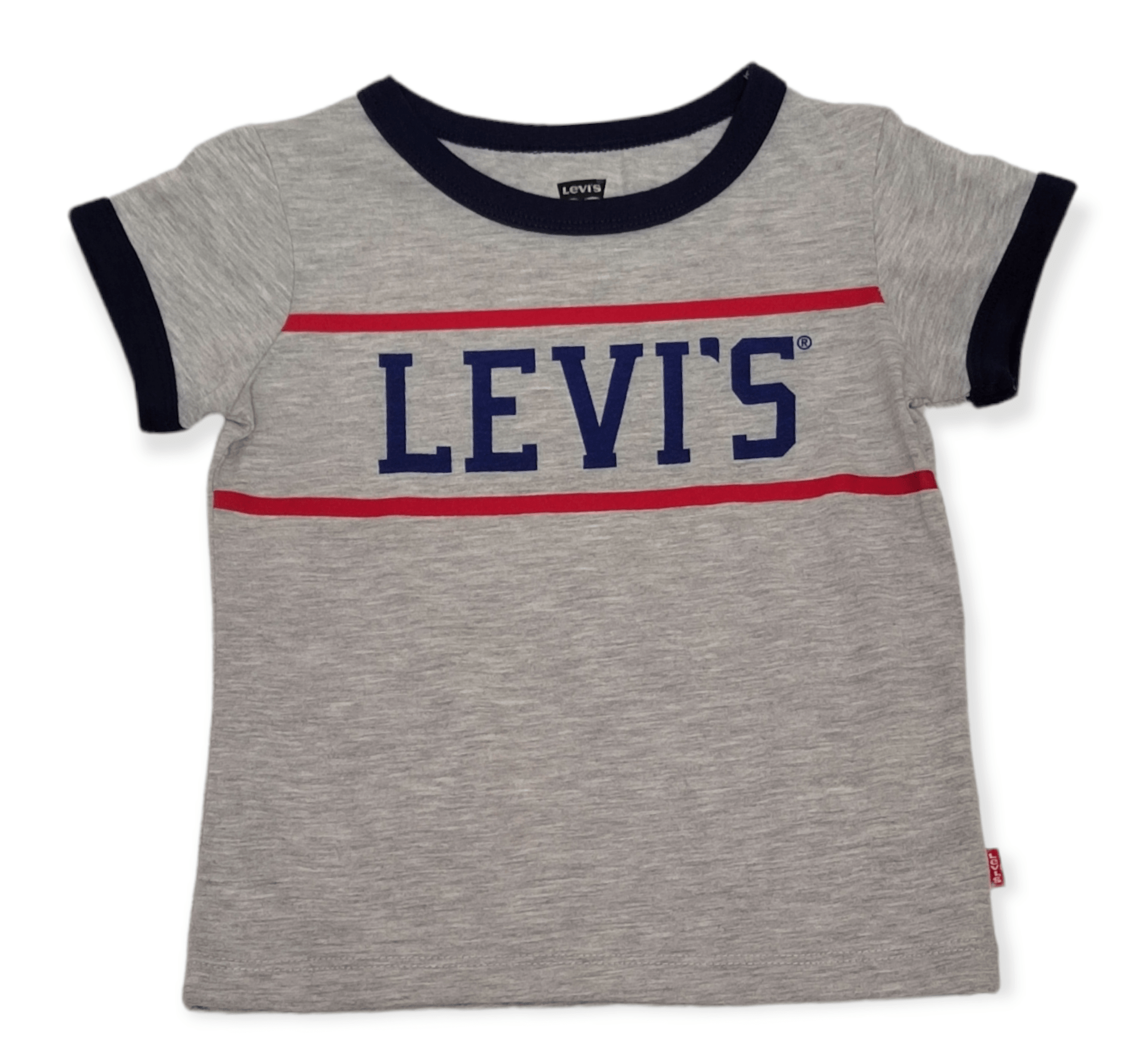 ElOutlet-Sumer Kids Kids Tshirt [Kids] Tshirt - (retro) - Grey - Dark Blue Collar