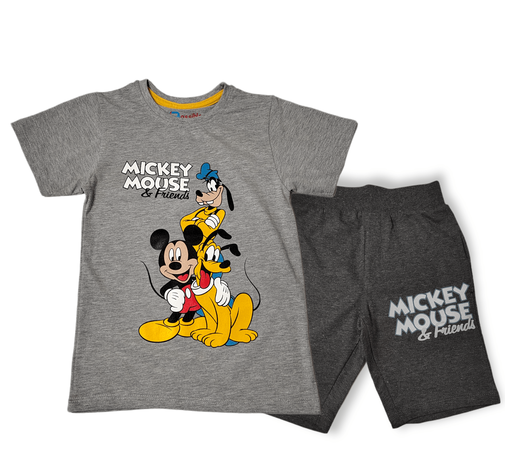 ElOutlet-Sumer Kids Pyjamas Kids Pajama [Boys] - Mickey & friends - Grey