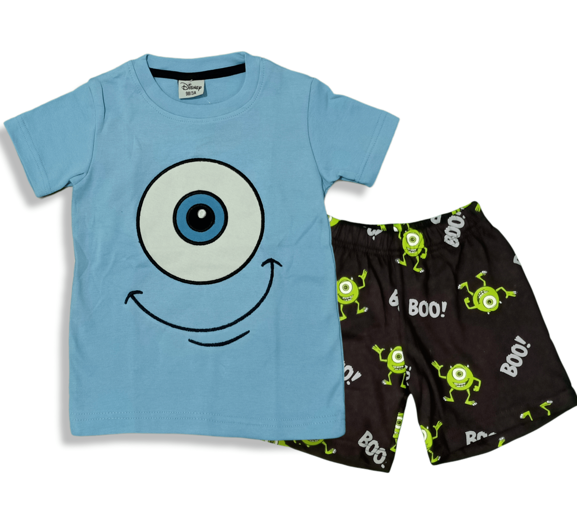 ElOutlet-Sumer Kids Pyjamas Kids Pajama [Boys] - Monsters BOO - Baby Blue