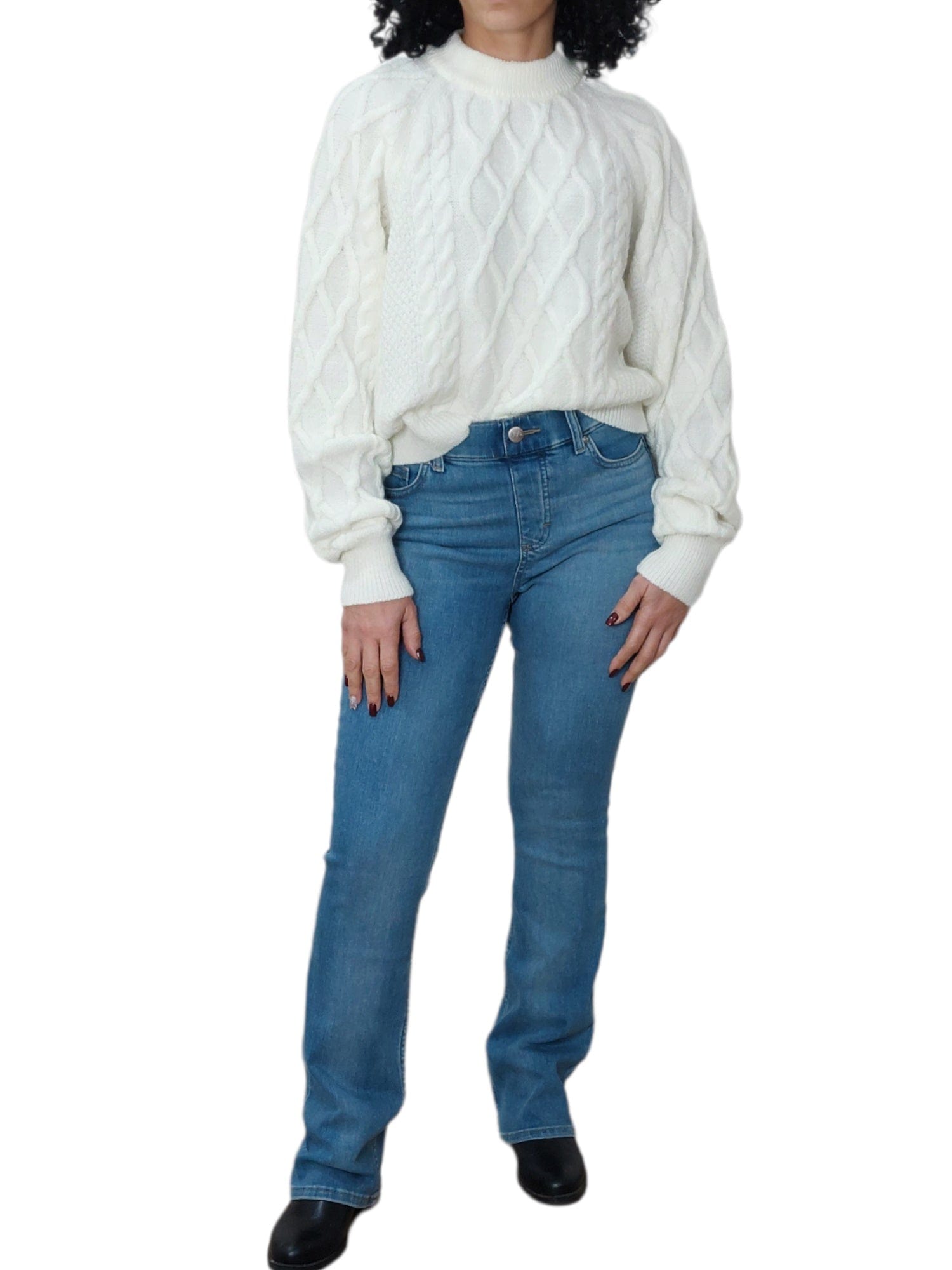 ElOutlet Summer Sale 23 Women Lee Jeans Pants (Boot Cut) - Light Blue (fake button - stretch)