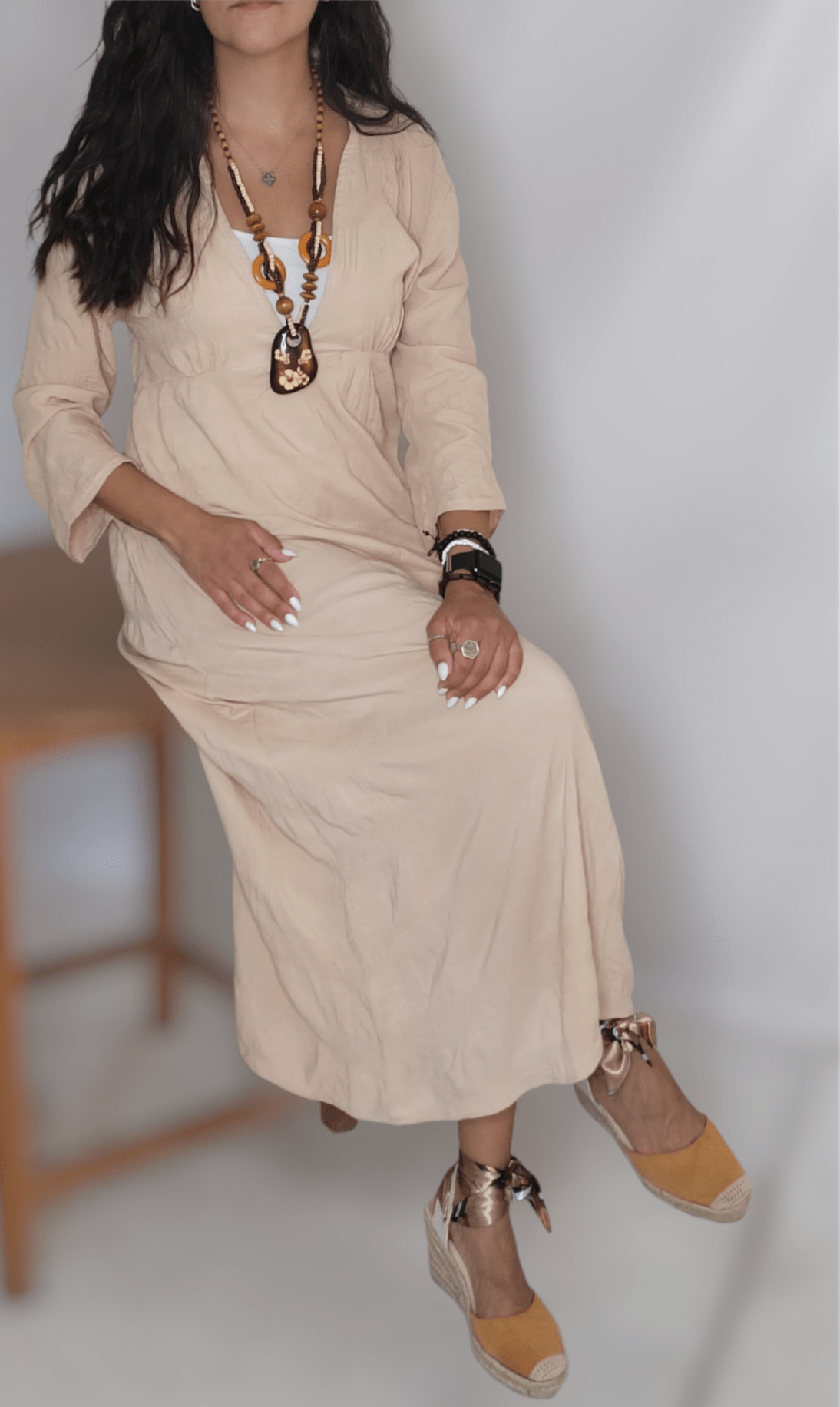 ElOutlet - Summer Women Dress Women Summer dress - Beige