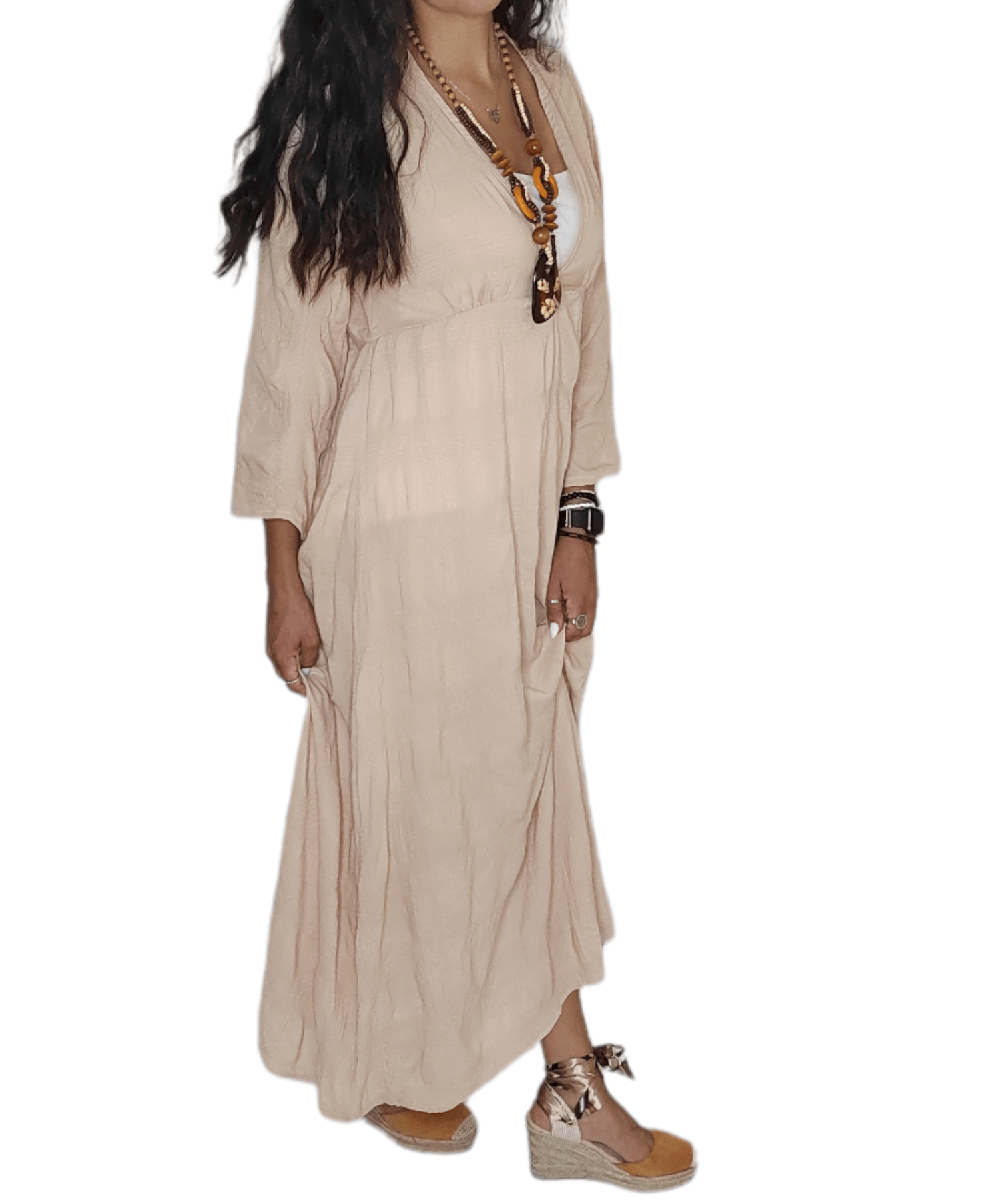 ElOutlet - Summer Women Dress Women Summer dress - Beige