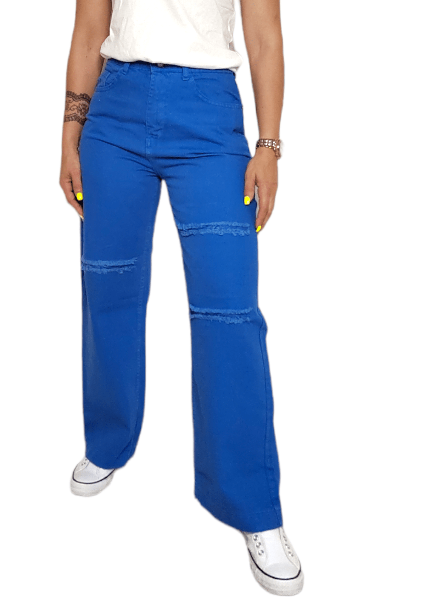 ElOutlet - Summer Women Pants Women Jeans Pants - Blue