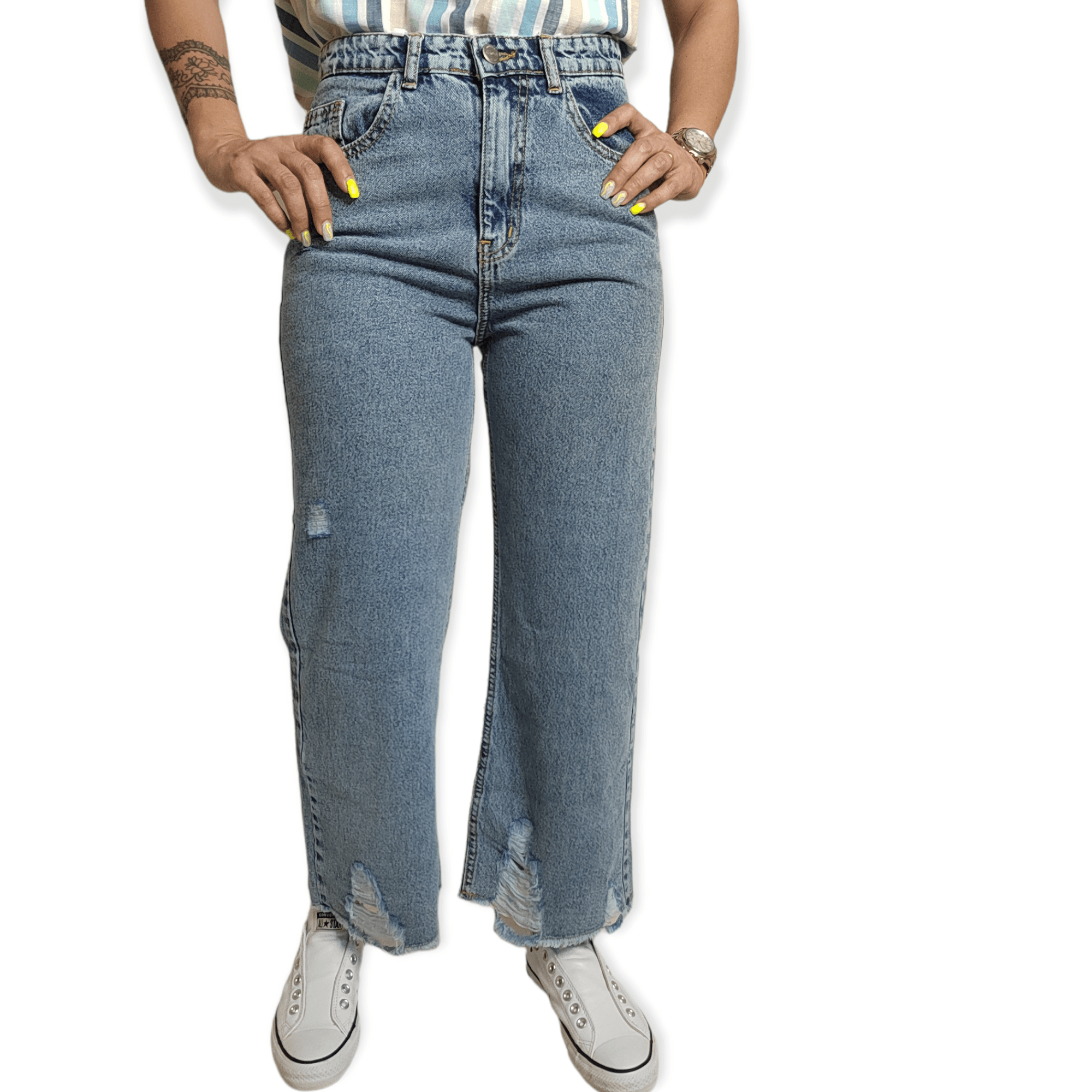 ElOutlet - Summer Women Pants Women Jeans Pants  - Blue