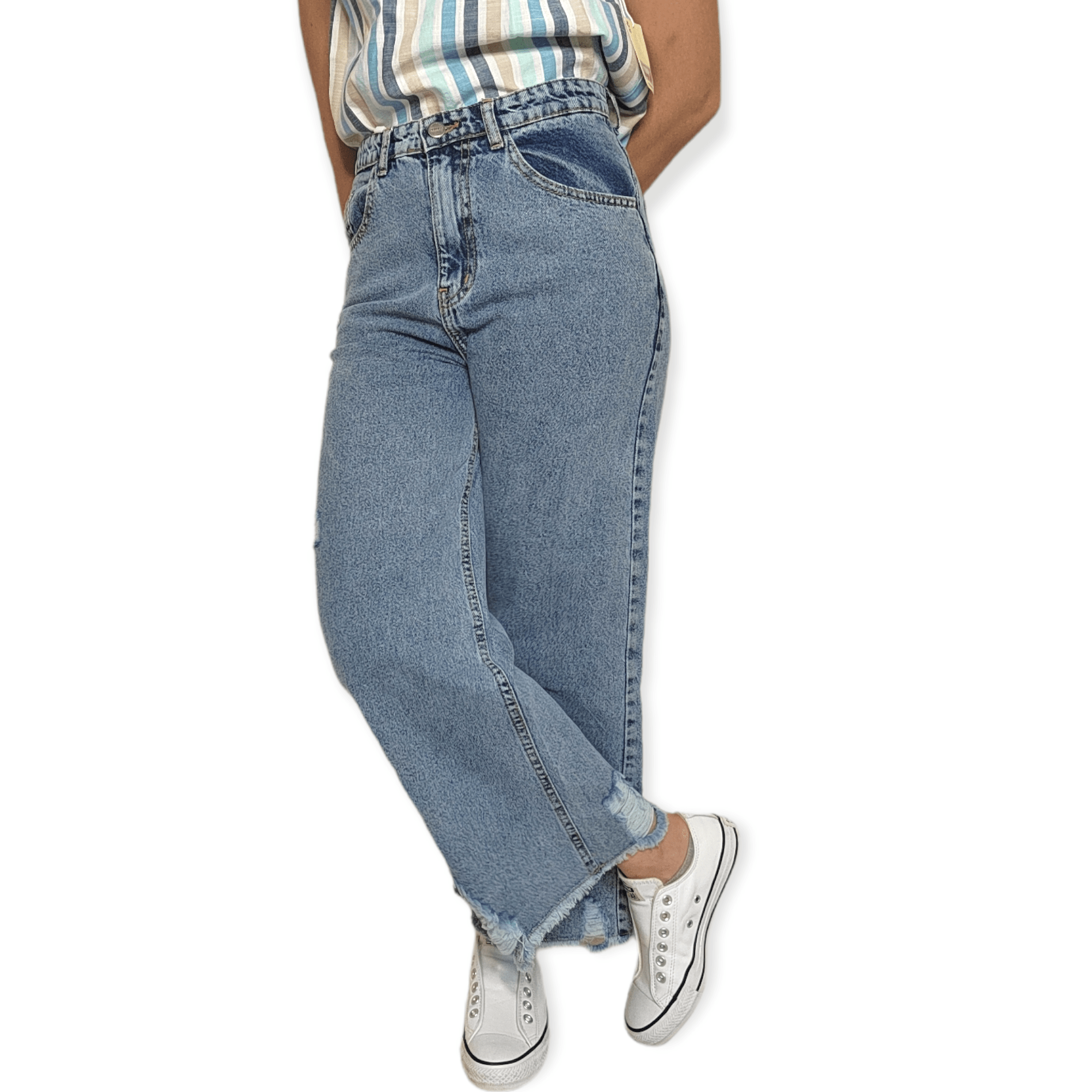 ElOutlet - Summer Women Pants Women Jeans Pants  - Blue