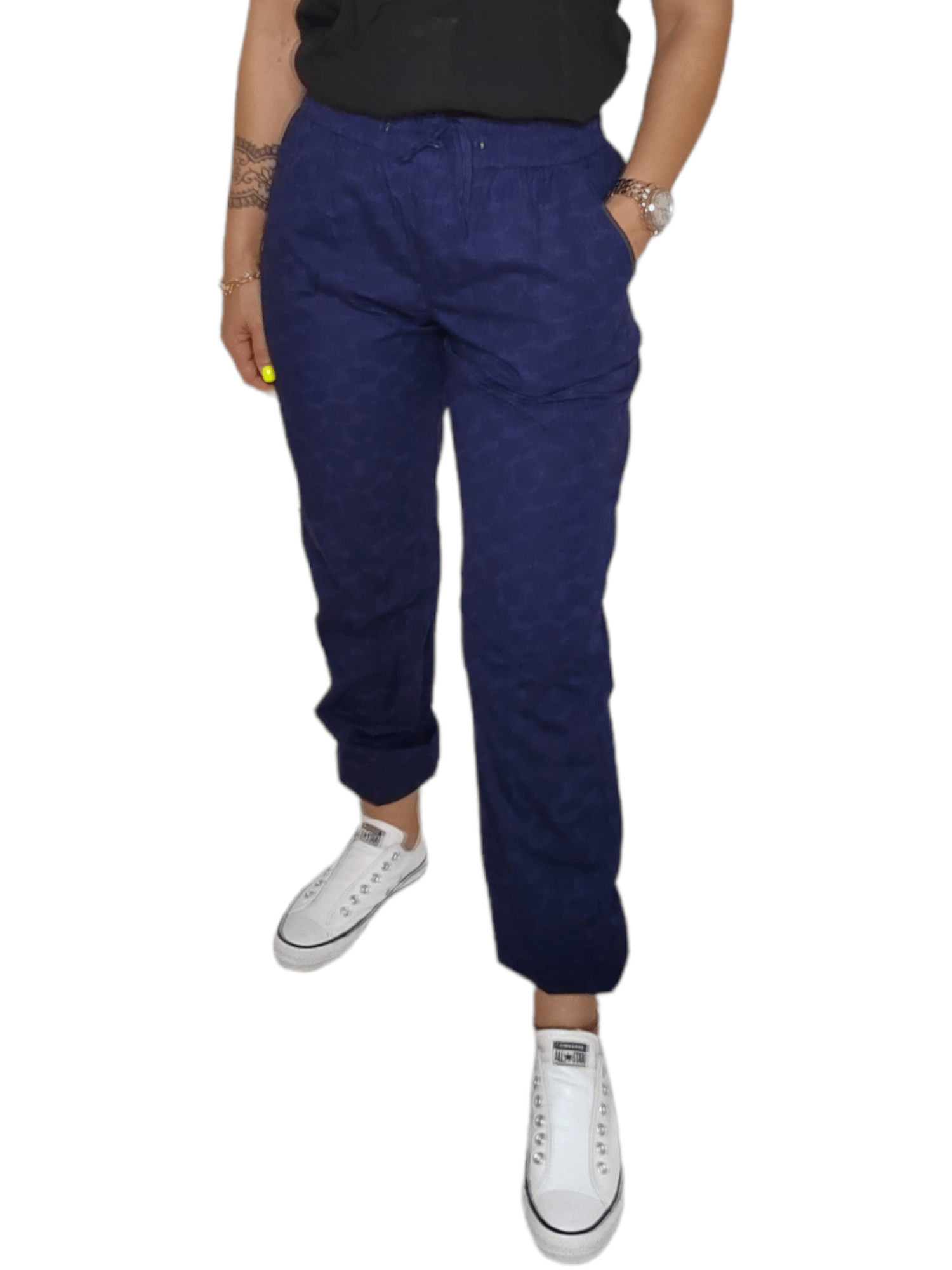 ElOutlet - Summer Women Pants Women Pants [2] - Dark Blue+ patterns