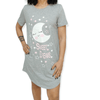 ElOutlet - Summer Women Pyjamas Women Night-Wear Dress - Grey x Moon