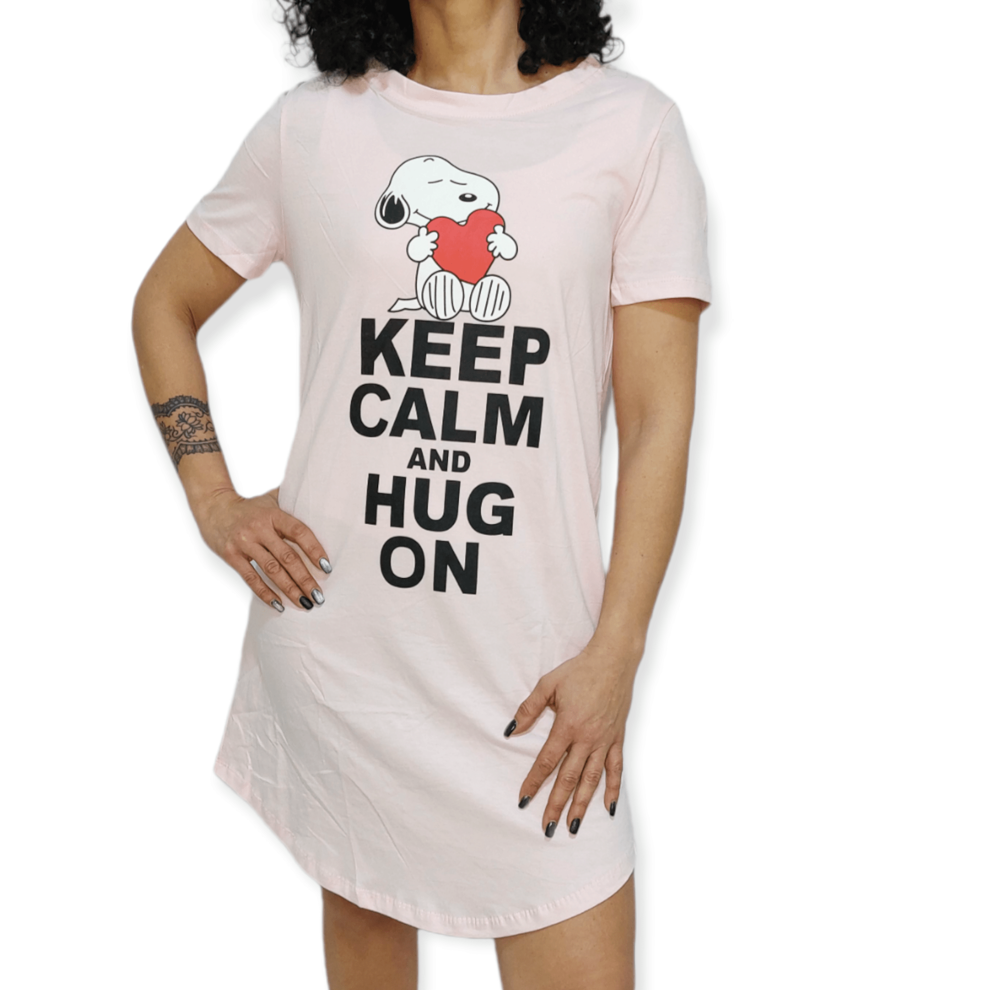 ElOutlet - Summer Women Pyjamas Women Night-Wear Dress - Rose x Snoopy