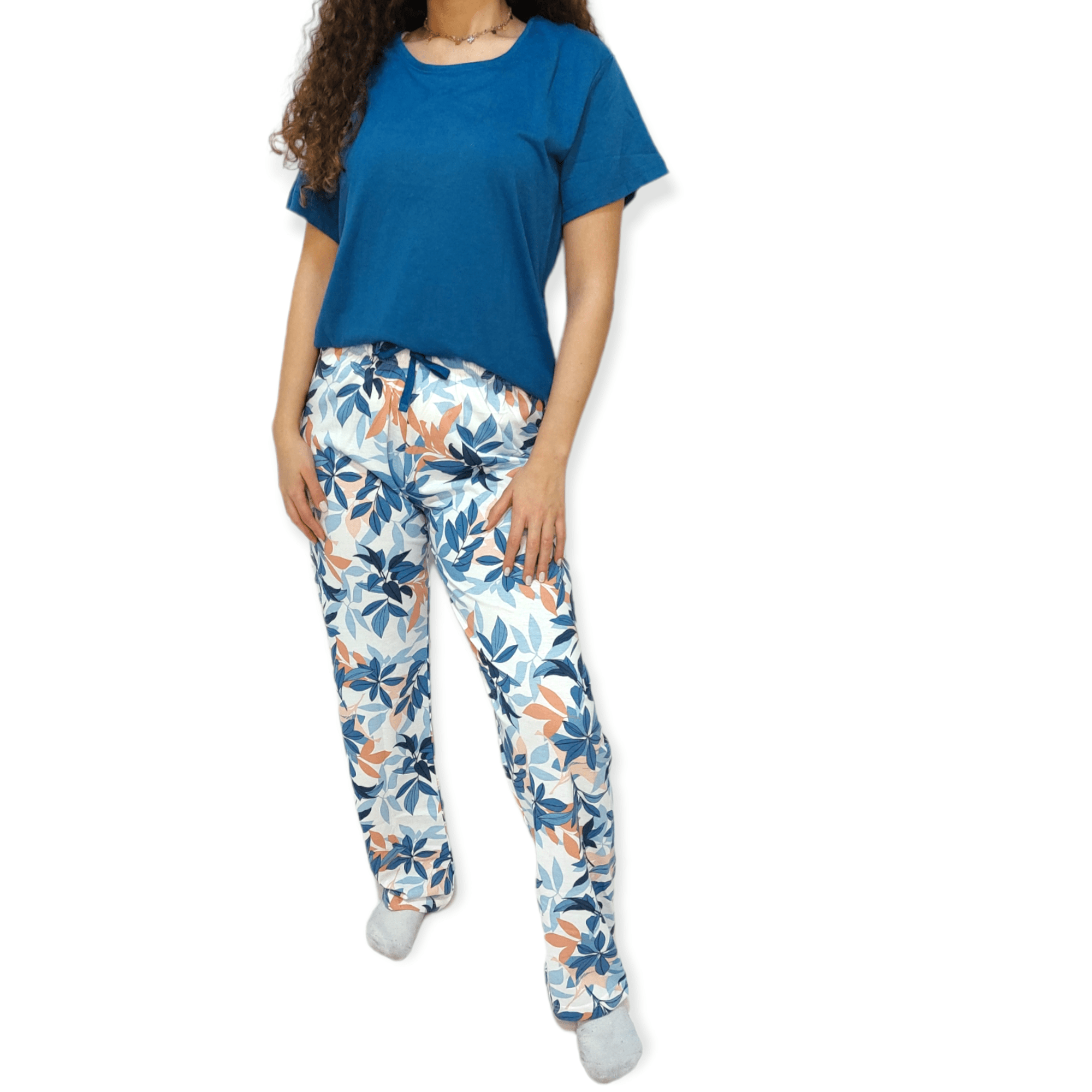 ElOutlet - Summer Women Pyjamas Women Pajama Set - Blue