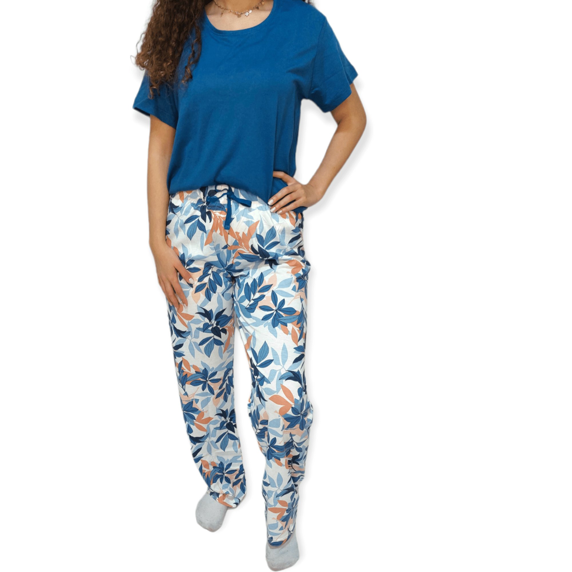 ElOutlet - Summer Women Pyjamas Women Pajama Set - Blue