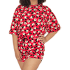 ElOutlet - Summer Women Pyjamas Women Pajama Short - (Oversized) - Red