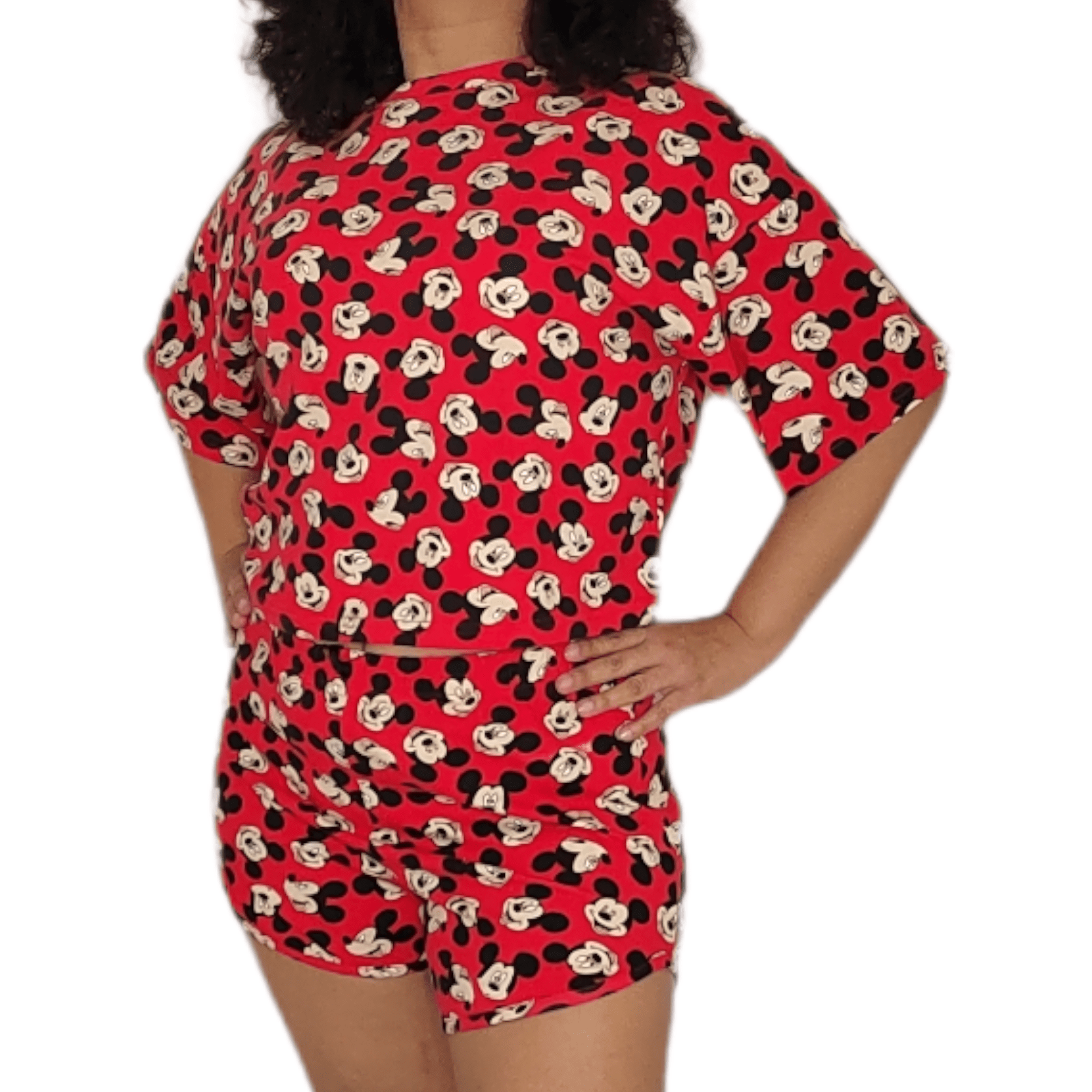 ElOutlet - Summer Women Pyjamas Women Pajama Short - (Oversized) - Red