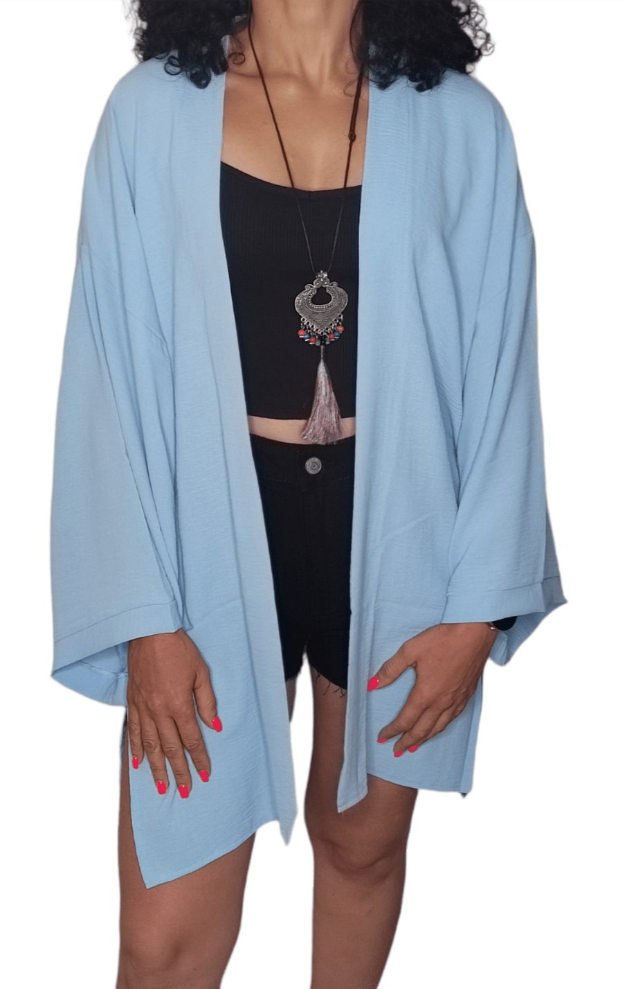 ElOutlet - Summer Women Women Blouse Women Cardigan (One-Size) Light Blue