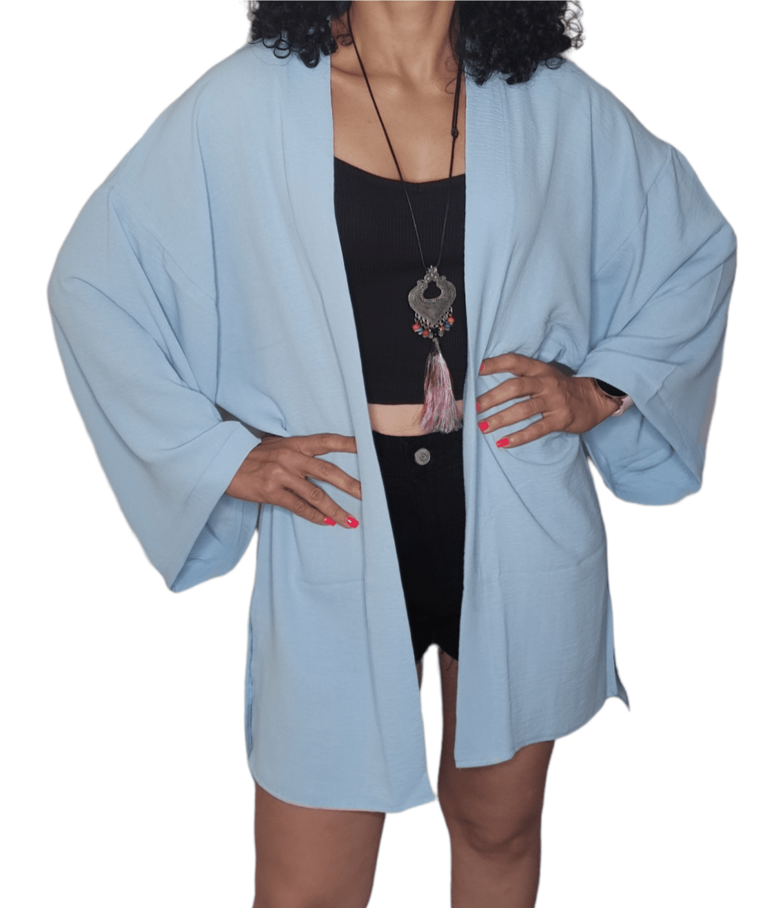 ElOutlet - Summer Women Women Blouse Women Cardigan (One-Size) Light Blue
