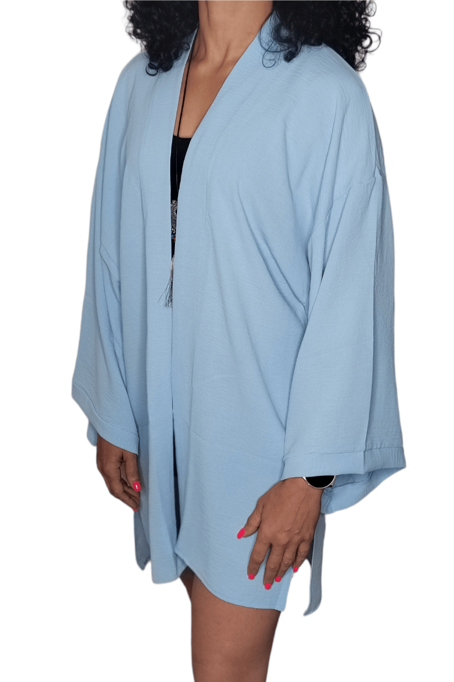 ElOutlet - Summer Women Women Blouse Women Cardigan (One-Size) Light Blue