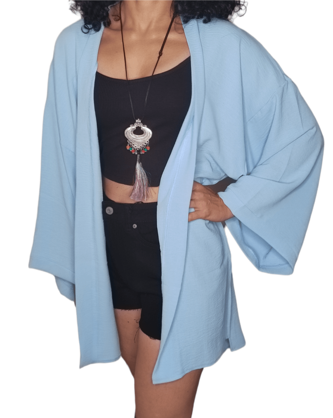 ElOutlet - Summer Women Women Blouse Women Cardigan (One-Size) Light Blue