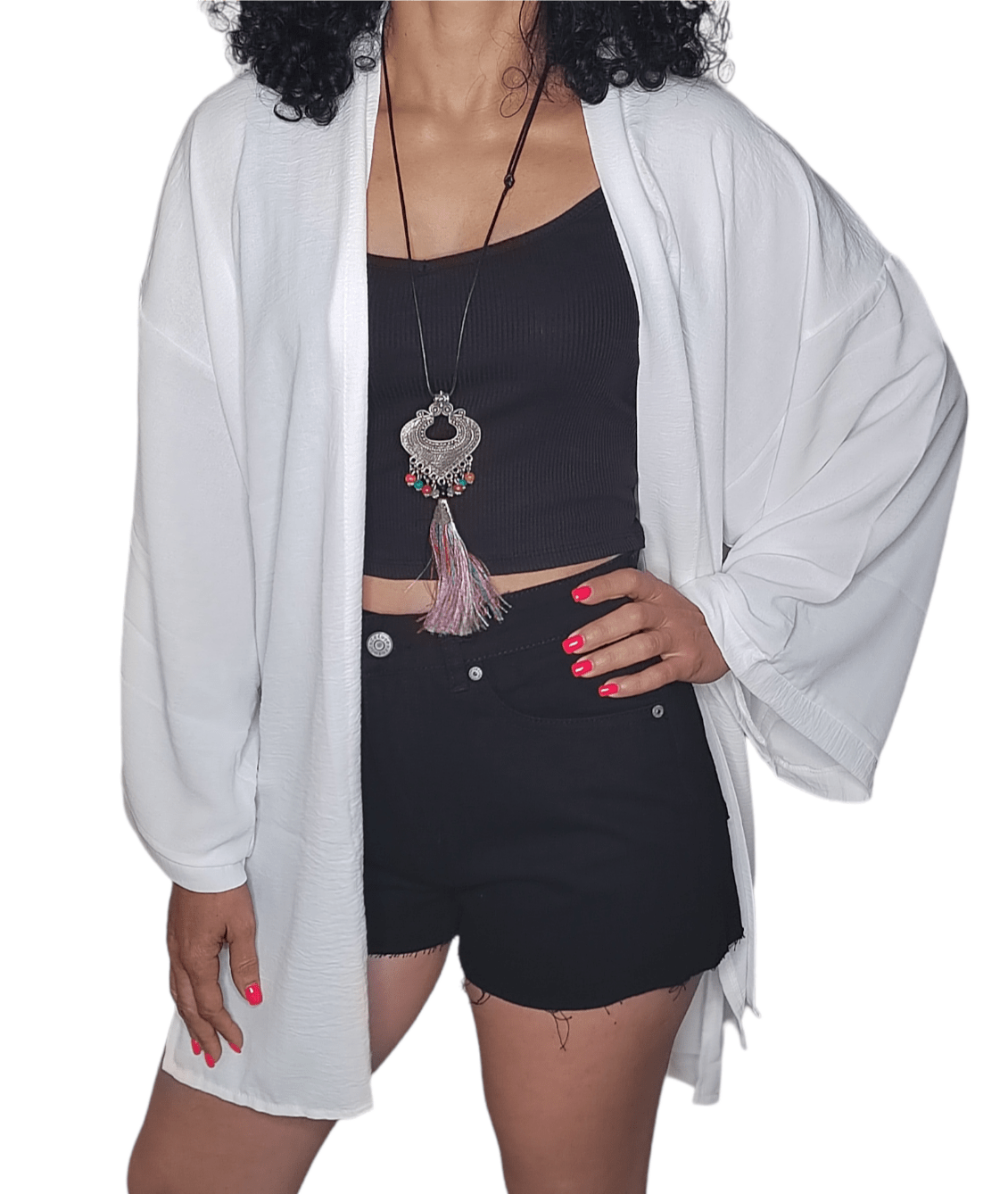 ElOutlet - Summer Women Women Blouse Women Cardigan (One-Size) White