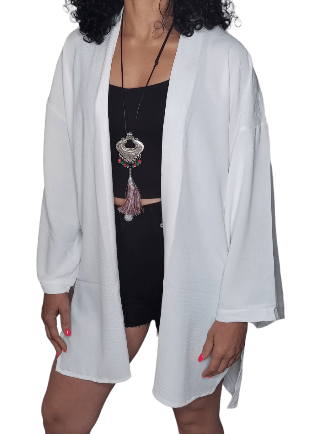 ElOutlet - Summer Women Women Blouse Women Cardigan (One-Size) White